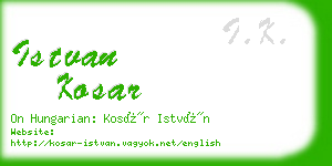 istvan kosar business card